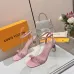 LV Crystal Heel Bow Slingback High‑Heel Sandals 7.5cm Heel #A68697