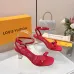 LV Crystal Heel Bow Slingback High‑Heel Sandals 7.5cm Heel #A68698