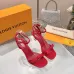 LV Crystal Heel Bow Slingback High‑Heel Sandals 7.5cm Heel #A68698