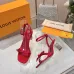 LV Crystal Heel Bow Slingback High‑Heel Sandals 7.5cm Heel #A68698