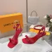 LV Crystal Heel Bow Slingback High‑Heel Sandals 7.5cm Heel #A68698