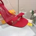 LV Crystal Heel Bow Slingback High‑Heel Sandals 7.5cm Heel #A68698