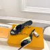 LV CUBE Metal Block Heel Silk Slide Sandals 6.5cm Heel #A68687