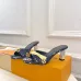 LV CUBE Metal Block Heel Silk Slide Sandals 6.5cm Heel #A68688