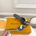 LV CUBE Metal Block Heel Silk Slide Sandals 6.5cm Heel #A68688