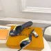 LV CUBE Metal Block Heel Silk Slide Sandals 6.5cm Heel #A68688