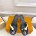 LV CUBE Metal Block Heel Silk Slide Sandals 6.5cm Heel #A68688