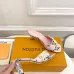 LV CUBE Metal Block Heel Silk Slide Sandals 6.5cm Heel #A68689