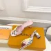 LV CUBE Metal Block Heel Silk Slide Sandals 6.5cm Heel #A68689