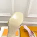 LV CUBE Metal Block Heel Silk Slide Sandals 6.5cm Heel #A68689