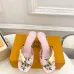 LV CUBE Metal Block Heel Silk Slide Sandals 6.5cm Heel #A68689
