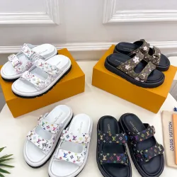 Louis Vuitton Shoes for Women's Louis Vuitton Mule White Multicolor #B53967