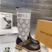 LV Monogram Knit Spliced Knee‑High Stretch Rider Boots #A68590