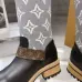 LV Monogram Knit Spliced Knee‑High Stretch Rider Boots #A68590