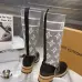 LV Monogram Knit Spliced Knee‑High Stretch Rider Boots #A68590