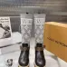 LV Monogram Knit Spliced Knee‑High Stretch Rider Boots #A68590