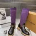 LV Monogram Knit Spliced Knee‑High Stretch Rider Boots #A68591