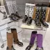 LV Monogram Knit Spliced Knee‑High Stretch Rider Boots #A68591