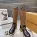 LV Monogram Knit Spliced Knee‑High Stretch Rider Boots #A68592