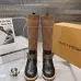 LV Monogram Knit Spliced Knee‑High Stretch Rider Boots #A68592