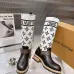 LV Monogram Knit Spliced Knee‑High Stretch Rider Boots #A68593