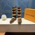 LV Suede Multi‑Buckle Mid‑Calf Rider Boots Flat Sole #A68631