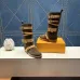 LV Suede Multi‑Buckle Mid‑Calf Rider Boots Flat Sole #A68631