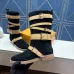 LV Suede Multi‑Buckle Mid‑Calf Rider Boots Flat Sole #A68632