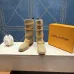 LV Suede Multi‑Buckle Mid‑Calf Rider Boots Flat Sole #A68633