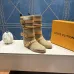 LV Suede Multi‑Buckle Mid‑Calf Rider Boots Flat Sole #A68633