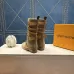 LV Suede Multi‑Buckle Mid‑Calf Rider Boots Flat Sole #A68633