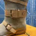 LV Suede Multi‑Buckle Mid‑Calf Rider Boots Flat Sole #A68633