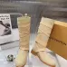 LV Vintage Multi‑Strap Suede Knee‑High Rider Boots Block Heel #A68586