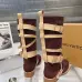 LV Vintage Multi‑Strap Suede Knee‑High Rider Boots Block Heel #A68587