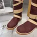 LV Vintage Multi‑Strap Suede Knee‑High Rider Boots Block Heel #A68587