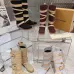 LV Vintage Multi‑Strap Suede Knee‑High Rider Boots Block Heel #A68587