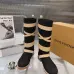 LV Vintage Multi‑Strap Suede Knee‑High Rider Boots Block Heel #A68588
