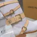 LV Vintage Multi‑Strap Suede Knee‑High Rider Boots Block Heel #A68589