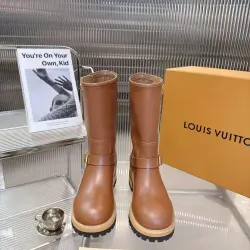 LV × Timberland 8‑Inch Co‑Branded Work Boots Rubber Lug Sole #A68620