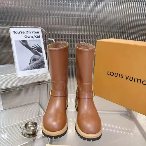 LV × Timberland 8‑Inch Co‑Branded Work Boots Rubber Lug Sole #A68620