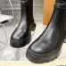 Louis Vuitton Black Leather Chelsea Boots for Women, Chunky Sole Ankle Boots with Signature Tab #A69825