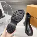 Louis Vuitton Black Leather Chelsea Boots for Women, Chunky Sole Ankle Boots with Signature Tab #A69825