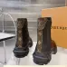 Louis Vuitton Black Leather Chelsea Boots for Women, Chunky Sole Ankle Boots with Signature Tab #A69825