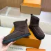 Louis Vuitton Brown Suede Mini Boots with Faux Fur Lining & Gold-Tone Buckle Strap #A69815