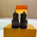 Louis Vuitton Brown Suede Mini Boots with Faux Fur Lining & Gold-Tone Buckle Strap #A69815