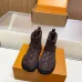 Louis Vuitton Brown Suede Winter Boots with Monogram Embroidery, Adjustable Buckle, and Chunky Sole #A69816