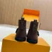 Louis Vuitton Brown Suede Winter Boots with Monogram Embroidery, Adjustable Buckle, and Chunky Sole #A69816