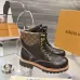 Louis Vuitton Unisex Monogram Patchwork Side‑Zip Combat Boots #A68516