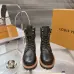 Louis Vuitton Unisex Monogram Patchwork Side‑Zip Combat Boots #A68516