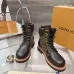 Louis Vuitton Unisex Monogram Patchwork Side‑Zip Combat Boots #A68517
